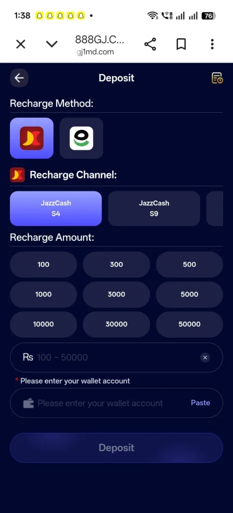 88GJ Game Easypaisa App